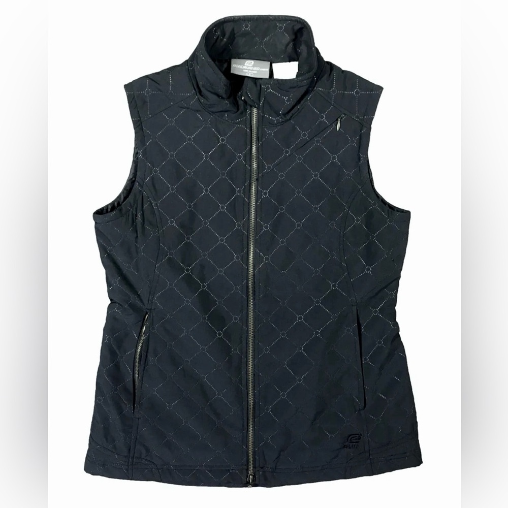 Roadrunner Womens Quilted Vest Black Size Small